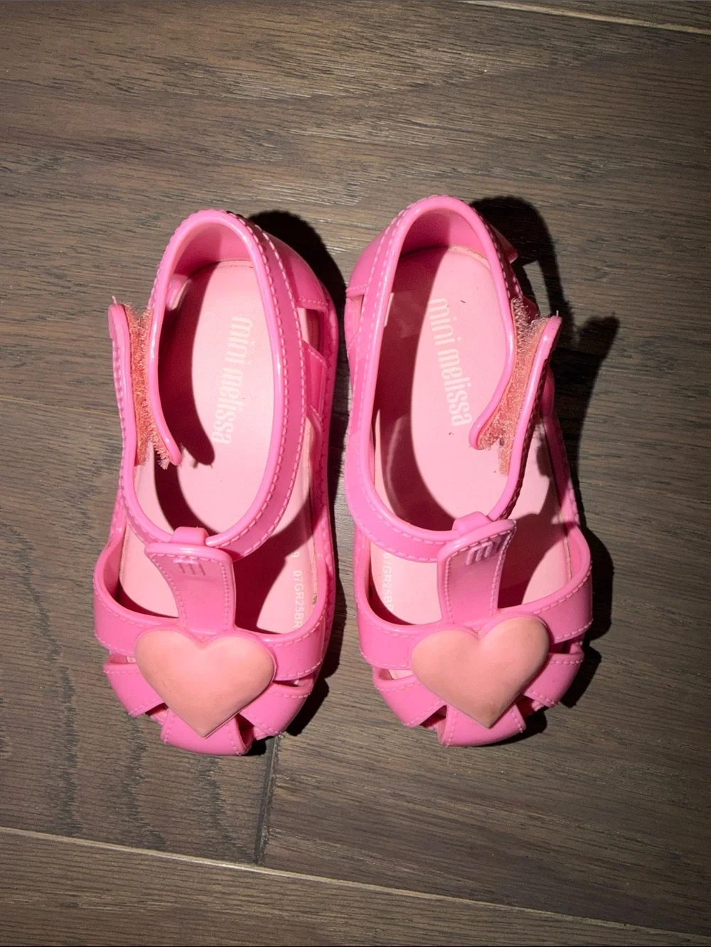 Mini Melissa Girls Pink Heart Sandals